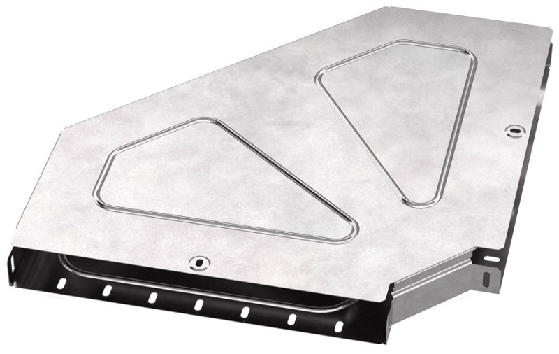 Угол для лотка горизонтальный с крышкой Промрукав Стандарт 90град. 400х50 фото Угол для лотка горизонтальный с крышкой Промрукав Стандарт 90град. 400х50 картинка